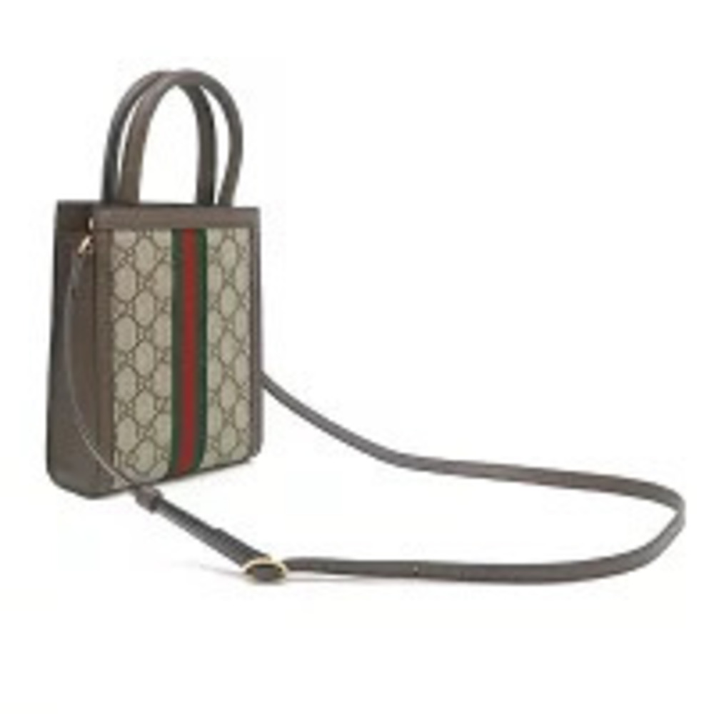 Gucci GG Supreme Bag Tote Canvas Beige Ebony Handbag Shoulder